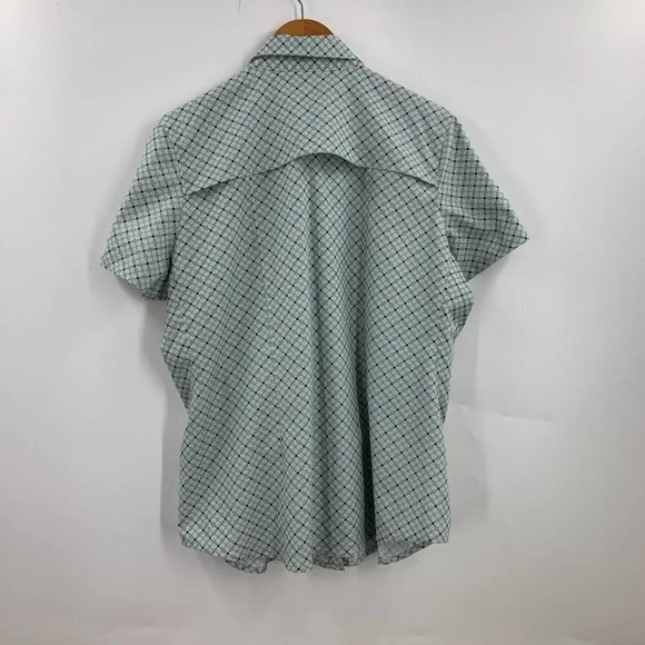 REI Co-op Sahara Button Up Outdoor Short Sleeve Shirt in Asphalt Floral Size XL - Picture 2 of 10